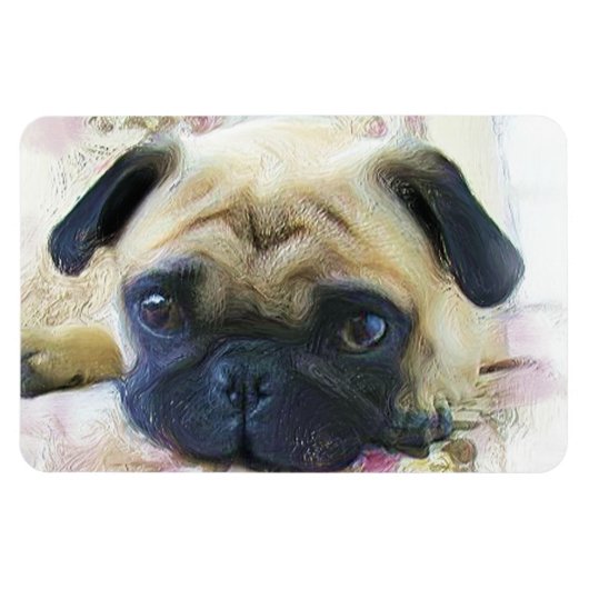 Pug hond magneet (Horizontaal)