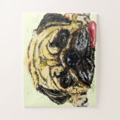Pug Hond Puzzle Legpuzzel (Verticaal)