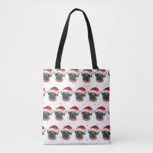 Pug Hond Ras Kerst Sterren Draagtas