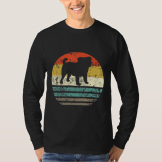Pug Hond Retro Vintage 60s 70s 80s Silhouet Cadeau T-shirt