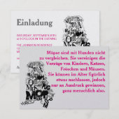 Pug Hond Uitnodigingen (Voorkant / Achterkant)