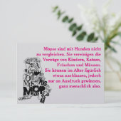Pug Hond Uitnodigingen (Staand voorkant)