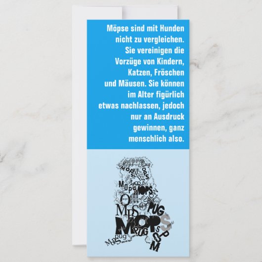 Pug Hond Uitnodigingen (Voorkant)