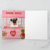 Pug Hond Valentijnsdag Kusstand Kaart (Binnen)