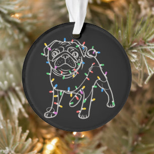 Pug Honden Boom Kerst Trui Xmas Huisdier Dier Ornament