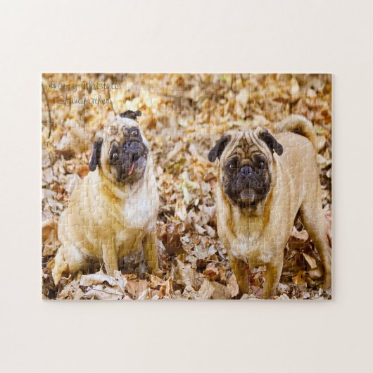 Pug Honden. Legpuzzel (Horizontaal)