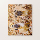 Pug Honden. Legpuzzel (Verticaal)