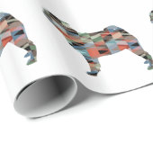 Pug Hondenras Geo Silhouette Play Cadeaupapier (Rol Hoek)