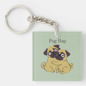 Pug hug sleutelhanger (voorkant)