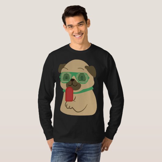 Pug icecream schattig pug hond Essential T-Shirt 5 (Voorkant volledig)