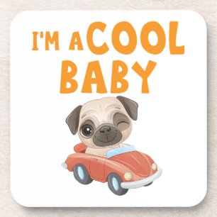 Pug I'm a Cool Baby Bier Onderzetter