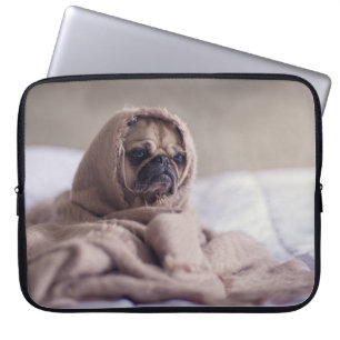 Pug in A Blanket Cute Pug Laptop Sleeve