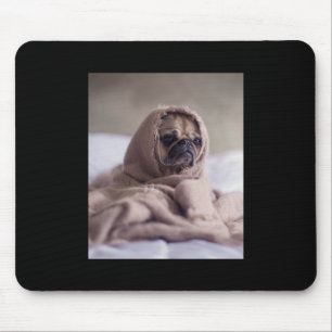 Pug in Blanket Cute Pug Hondenliefhebber Gift Muismat