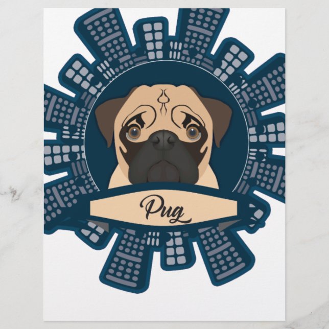pug in de stad (Voorkant)