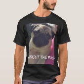 Pug in de zon t-shirt (Voorkant)