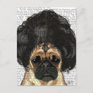 Pug in een slechte figuur briefkaart