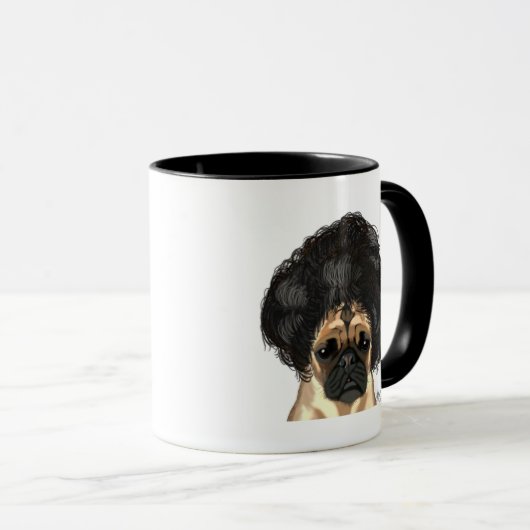 Pug in een slechte figuur mok (Voorkant rechts)