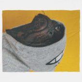 PUG in HOODIE Fleece Deken (Voorkant (Horizontaal))