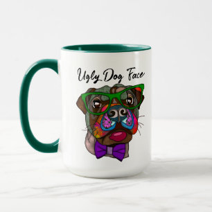 Pug in Sunglazen lelijke mok van het gezicht van d