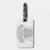 Pug in vlak Pet Bagagelabel (Achterkant verticaal)