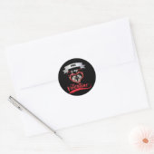 Pug is mijn Valentijn Ronde Sticker (Envelop)
