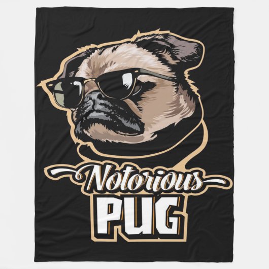 Pug-items pug-cadeautjes pug-mandje fleece deken (Voorkant)