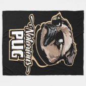 Pug-items pug-cadeautjes pug-mandje fleece deken (Voorkant (Horizontaal))