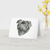 Pug Kaart (Gele Bloem)