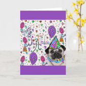 Pug Kaart (Gele Bloem)