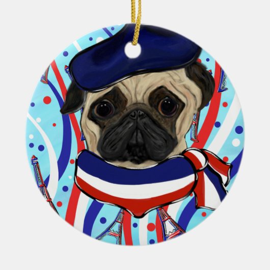 PUG KERAMISCH ORNAMENT (Voorkant)