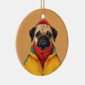 Pug Keramisch Ornament (Rechts)