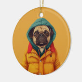 Pug Keramisch Ornament (Links)