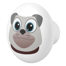 Pug Keramische Knop