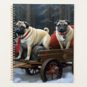 Pug Kerst Feestelijke Periode Planner (Voorkant)