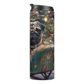 Pug Kerst Feestelijke Periode Thermosbeker (Geroteerd rechts)