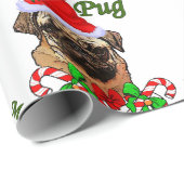 Pug kerst Merry Cadeaupapier (Rol Hoek)