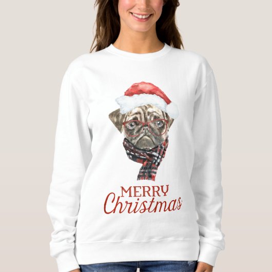 Pug Kerst Trui (Voorkant)