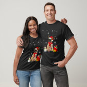 Pug-kerstboom lampjes-doekje t-shirt (Unisex)