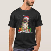 Pug kerstboom Pug Lover Funny Kerstmis Dog T-shirt (Voorkant)