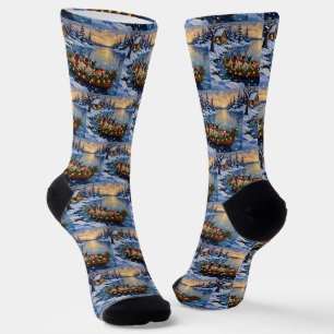Pug Kerstboot Vakantie Sokken