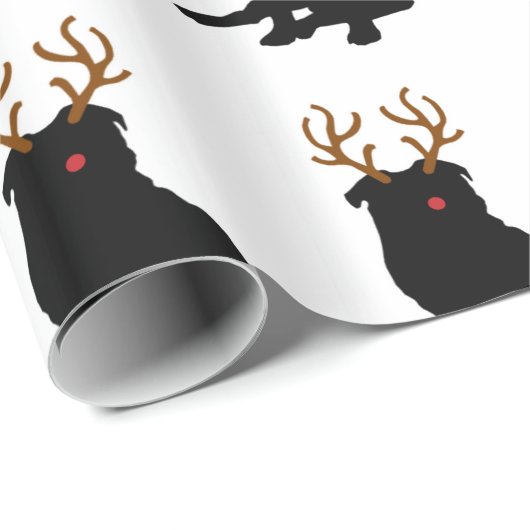 Pug-kerstinpakpapier Cadeaupapier (Rol Hoek)