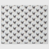 Pug-kerstinpakpapier Cadeaupapier (Vlak)