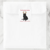 Pug Kerstmis Adres Label Sticker (Tas)
