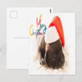 Pug Kerstmis Briefkaart (Voorkant / Achterkant)