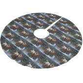 Pug Kerstmis Feestelijk Seizoen Kerstboom Rok (Gekanteld)