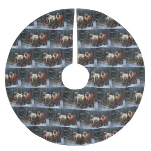 Pug Kerstmis Feestelijk Seizoen Kerstboom Rok