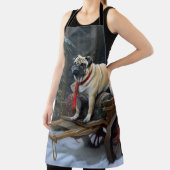 Pug Kerstmis Feestelijk Seizoen Schort (Insitu)