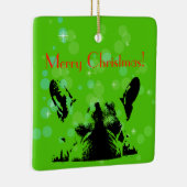 Pug Kerstmis Keramisch Ornament (Rechts)