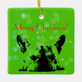 Pug Kerstmis Keramisch Ornament