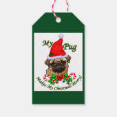 Pug Kerstmis MERRY Cadeaulabel (Achterkant)